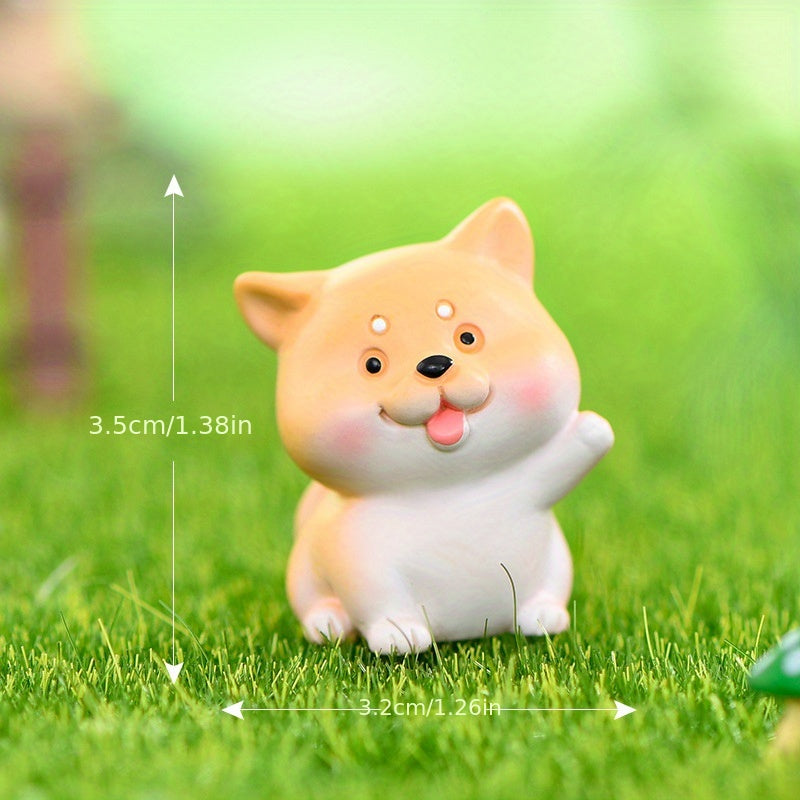 Cute Resin Dog Sculpture Set(6Pcs)