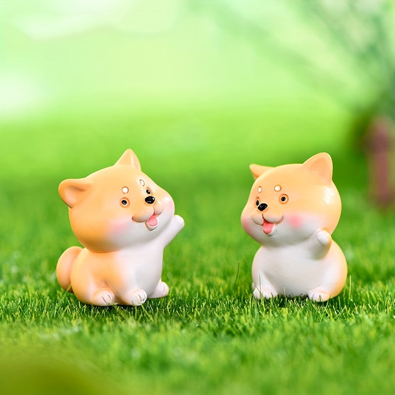 Cute Resin Dog Sculpture Set(6Pcs)