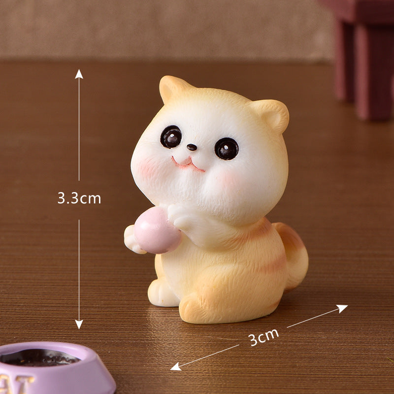 Lovely Cute Small Orange Cat Figures Set(5PCS)