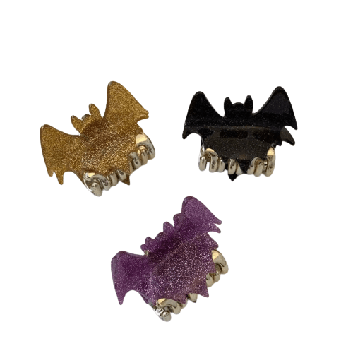 Bat Glitter Hair Claw