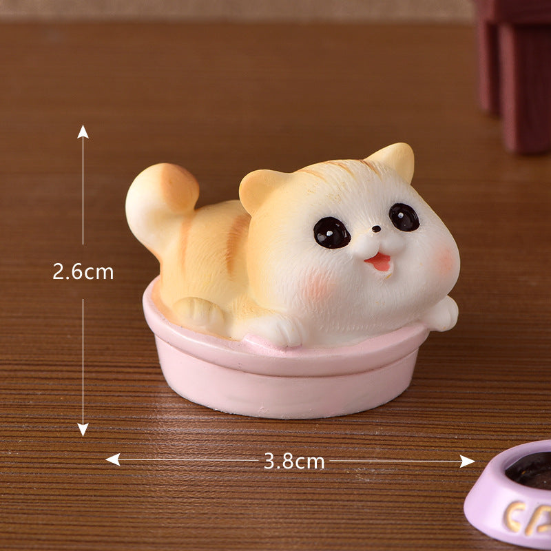 Lovely Cute Small Orange Cat Figures Set(5PCS)