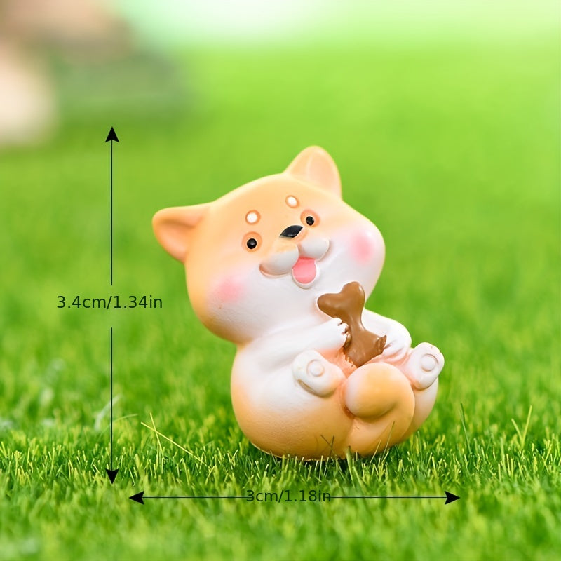 Cute Resin Dog Sculpture Set(6Pcs)