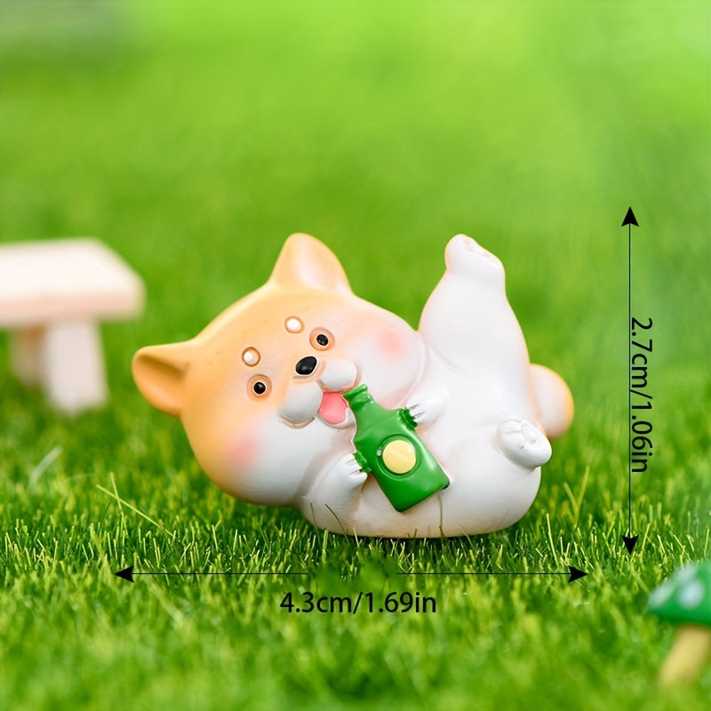 Cute Resin Dog Sculpture Set(6Pcs)