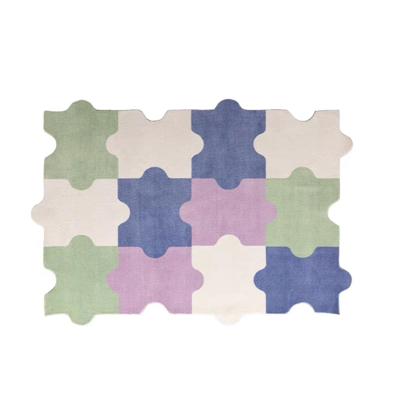 Color Puzzle Rug Pale Purple