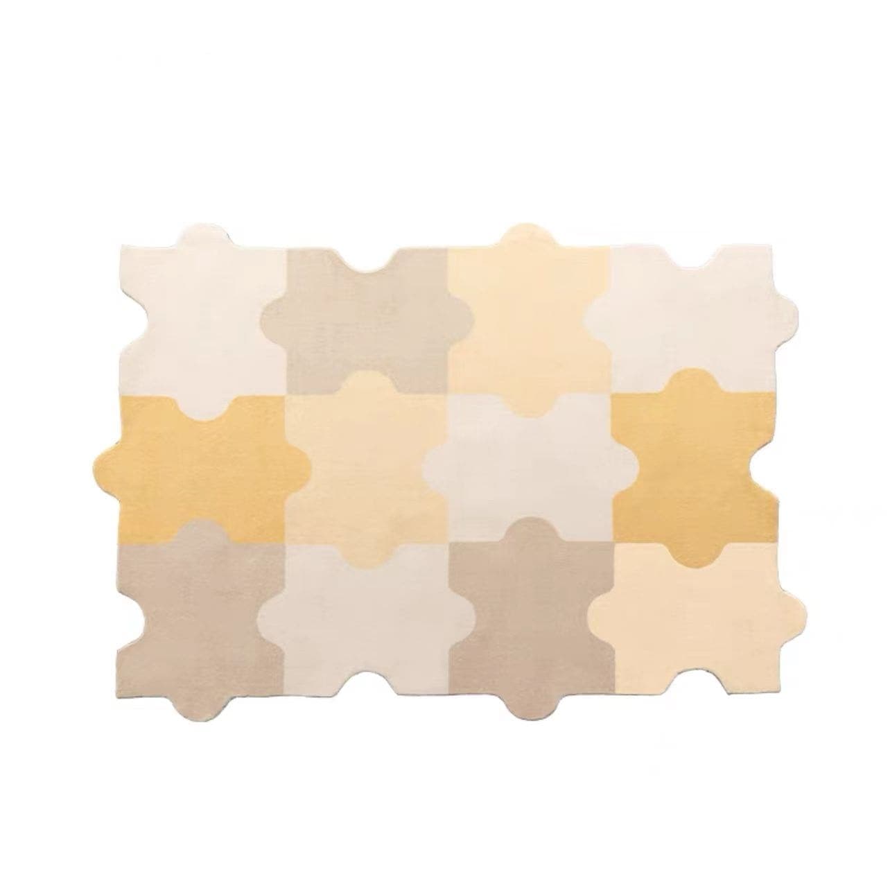 Color Puzzle Rug Beige