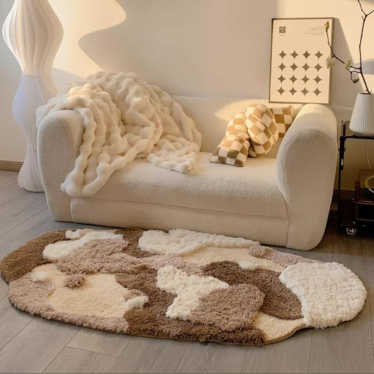 Brown Irregular Shape Rug