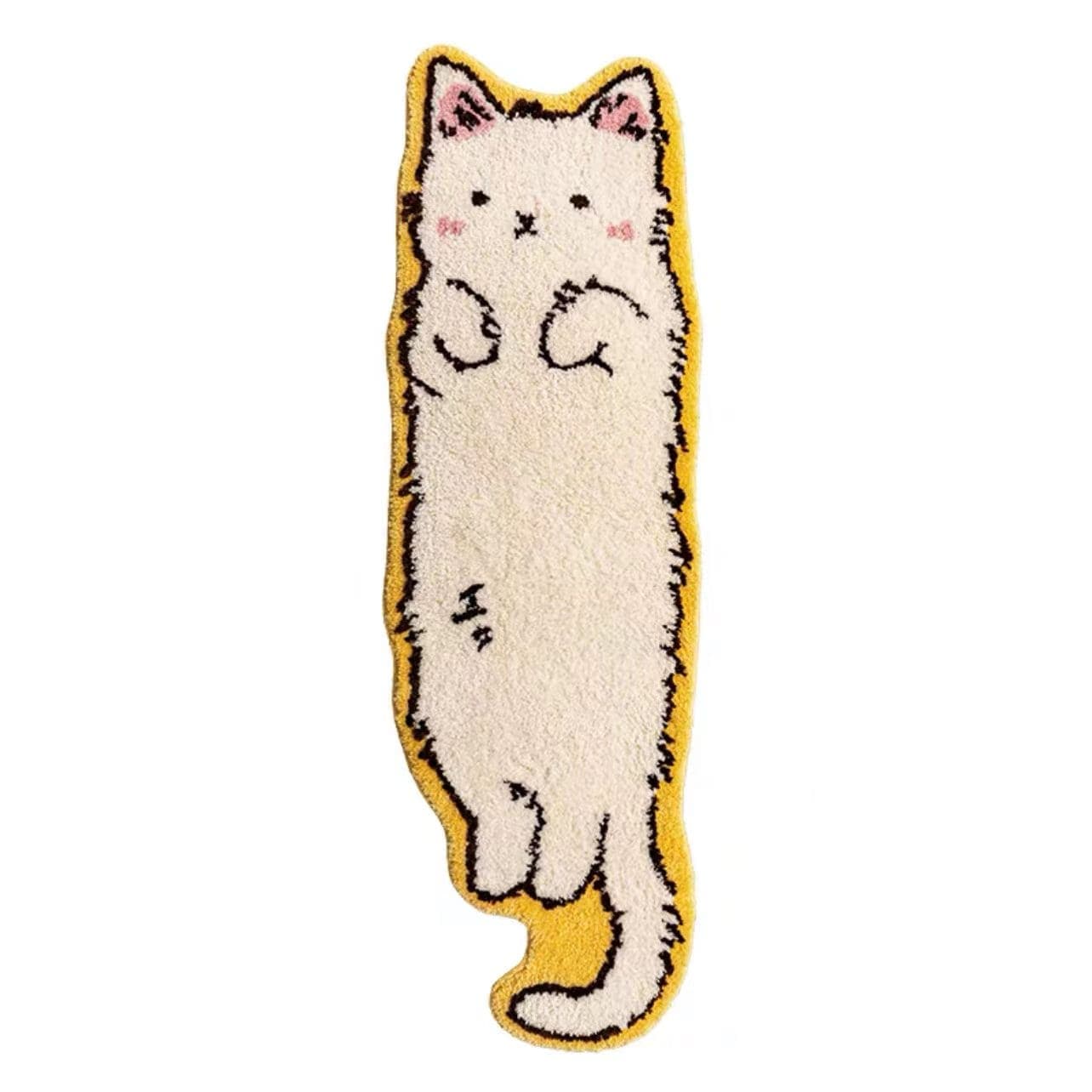 White Cat Shape Rug