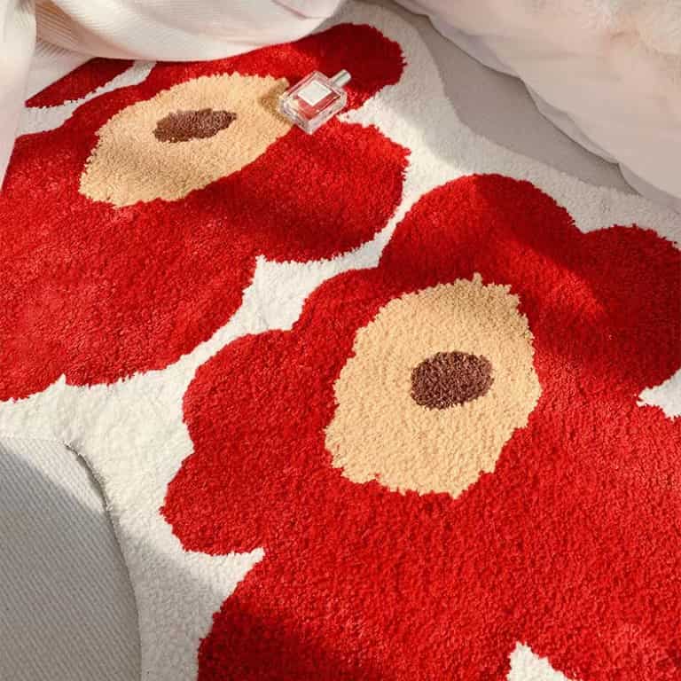 Red Flowers Rug