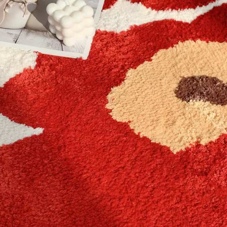 Red Flowers Rug