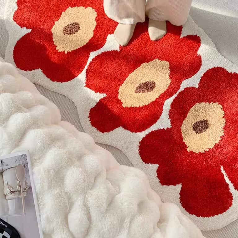 Red Flowers Rug