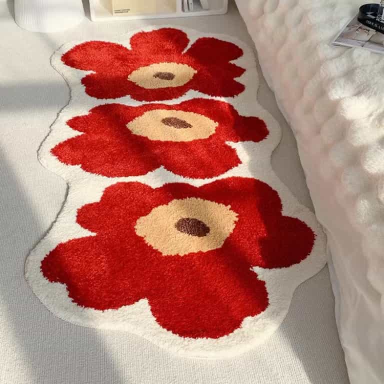 Red Flowers Rug