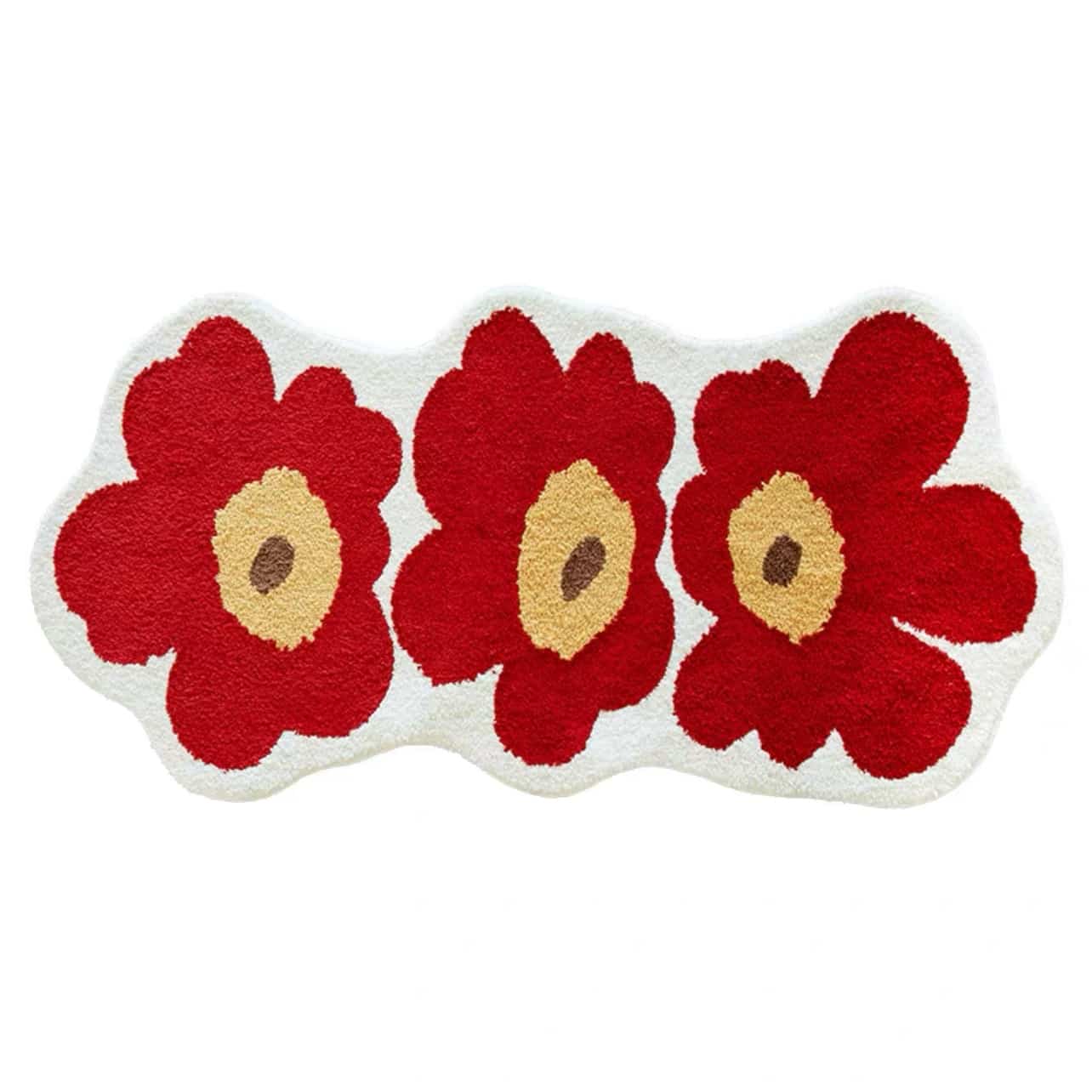 Red Flowers Rug