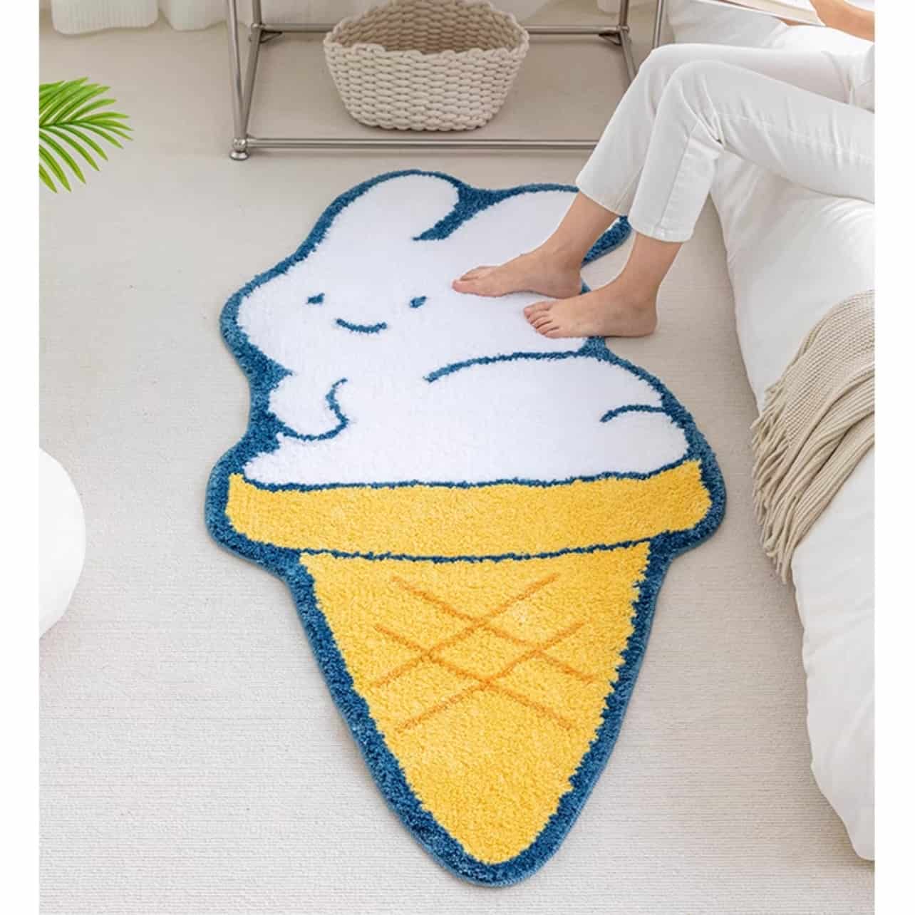 Ice Cream Rabbit Rug