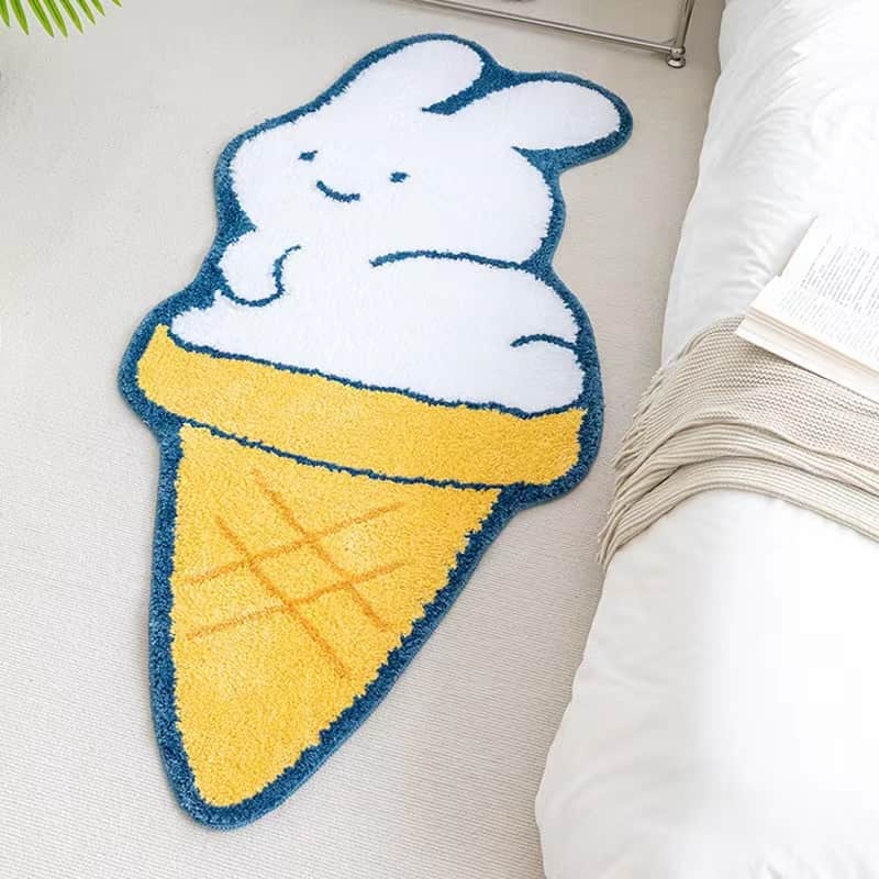 Ice Cream Rabbit Rug