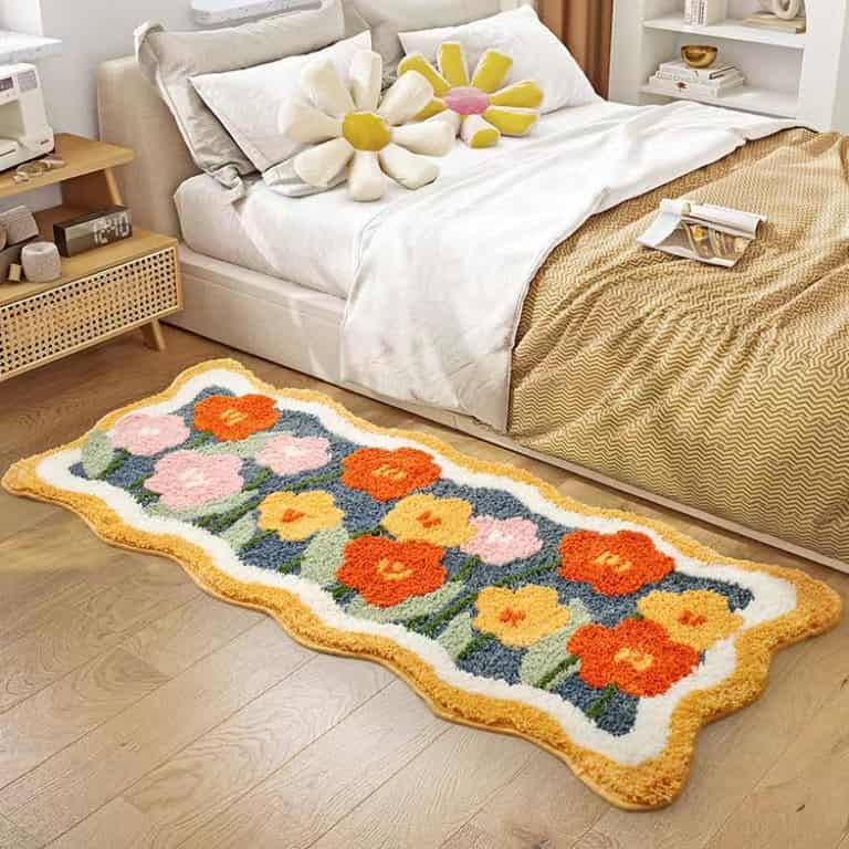 Yellow Flowers Rectangle Rug