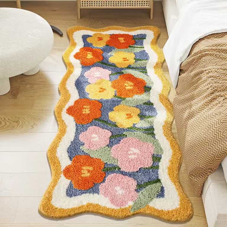 Yellow Flowers Rectangle Rug