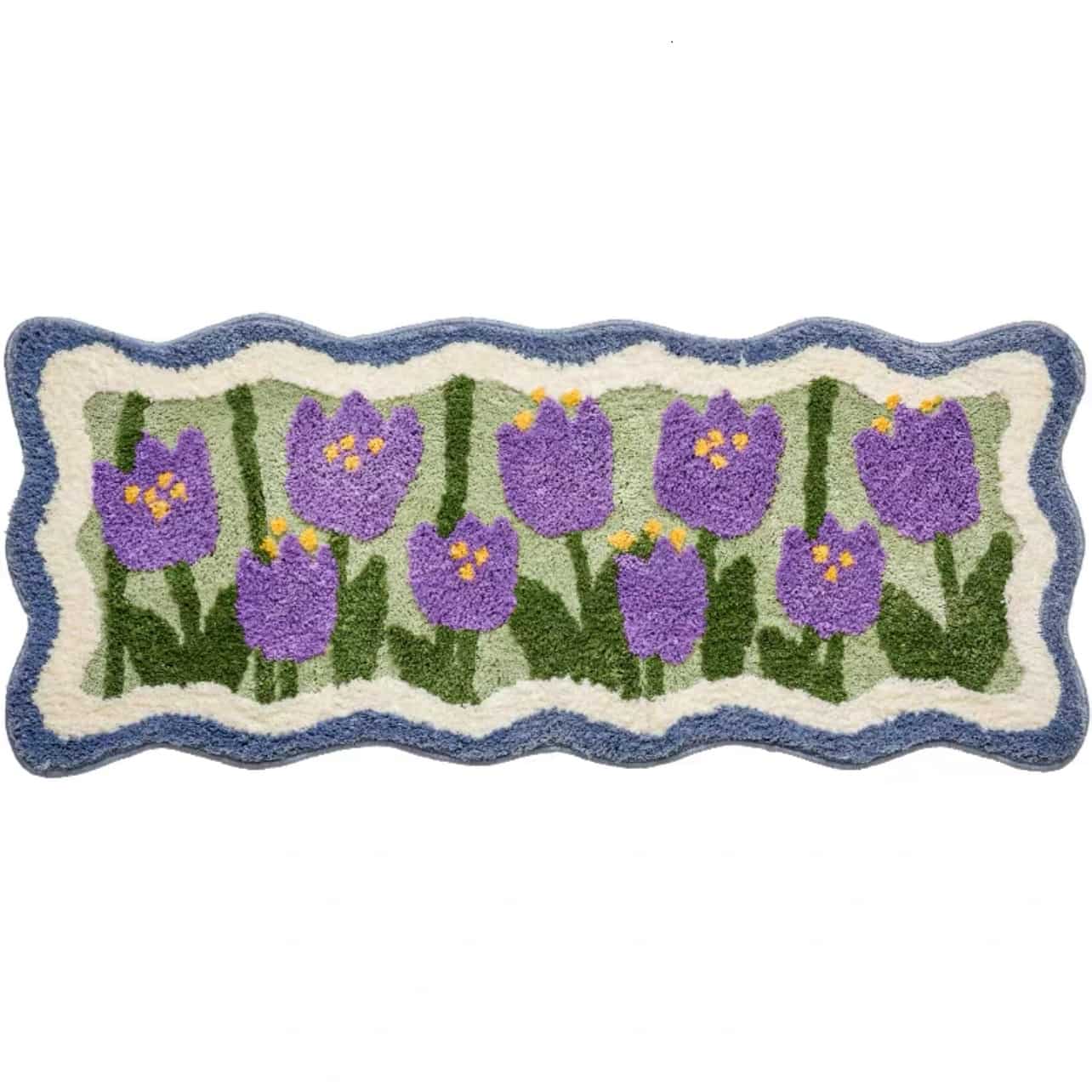 Purple Tulip Rectangle Rug