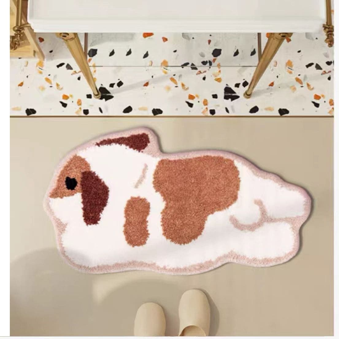 Brown Rabbit Rug