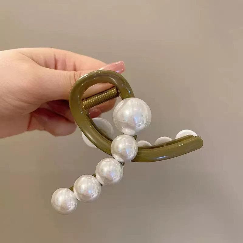 Solid Color Pearl Hair Claw