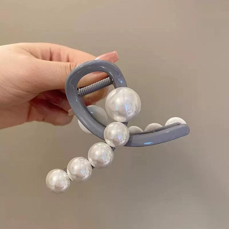 Solid Color Pearl Hair Claw