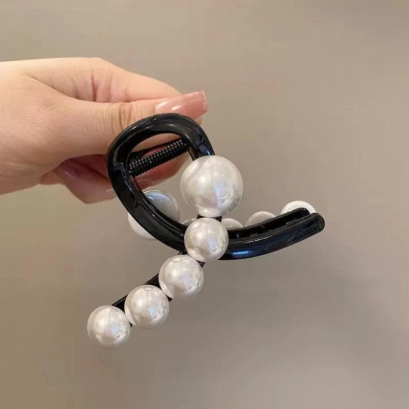 Solid Color Pearl Hair Claw