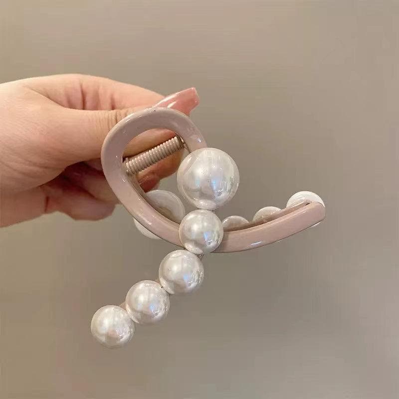 Solid Color Pearl Hair Claw