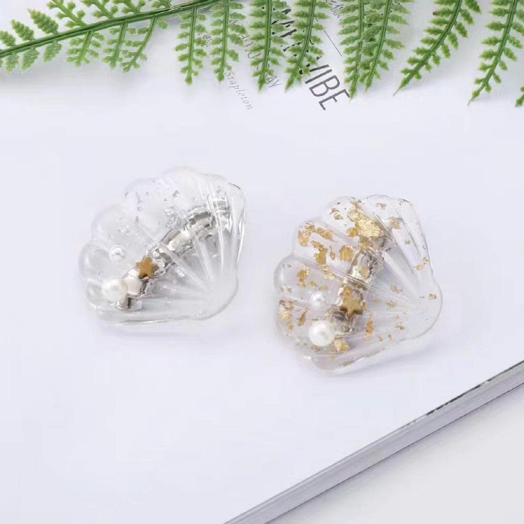 Mini Crystal Sea Shell Hair Clip