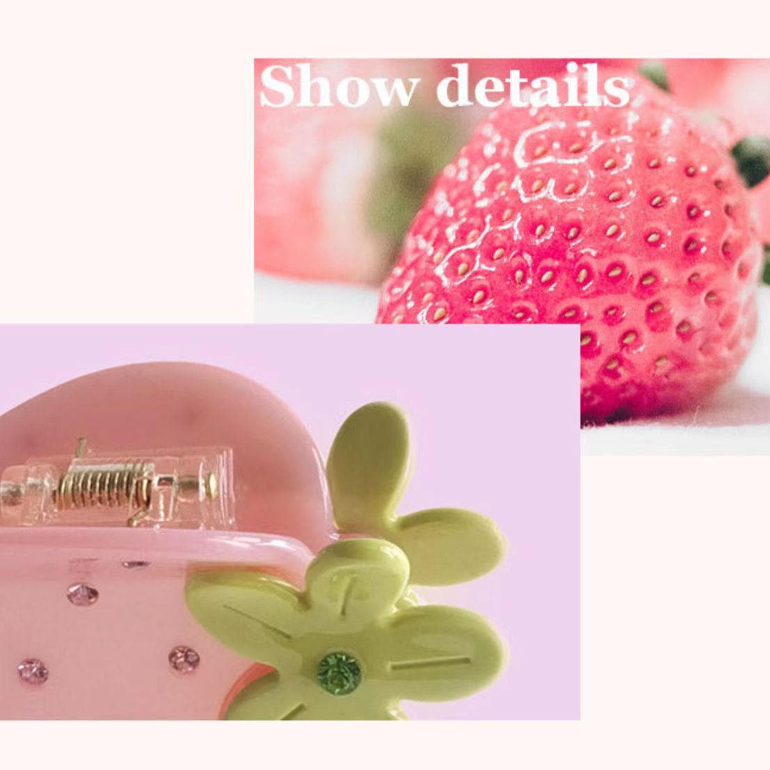 Diamond Strawberry Hair Claw