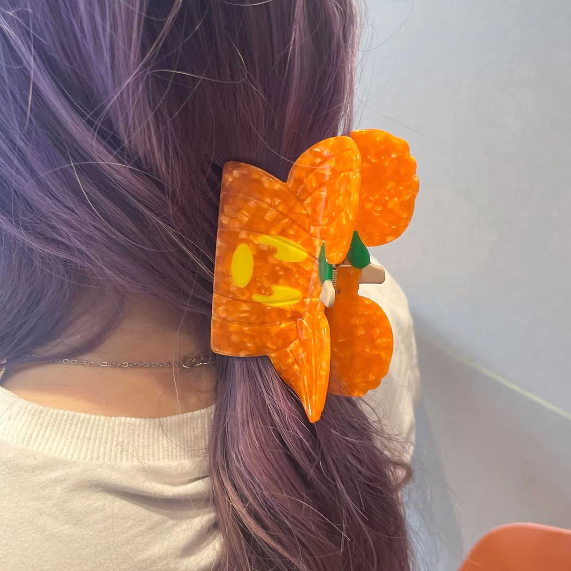 Pumpkin Mickey Hair Claw