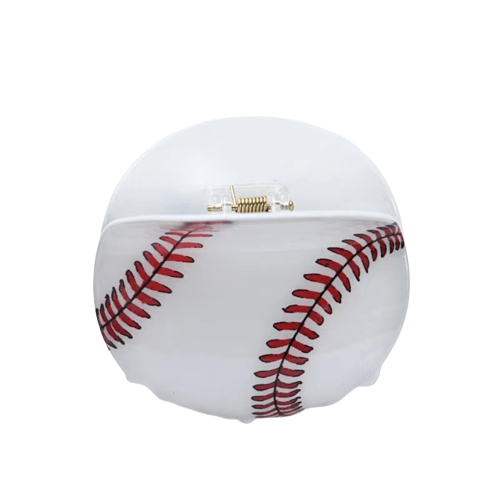 White Baseball Hair Claw