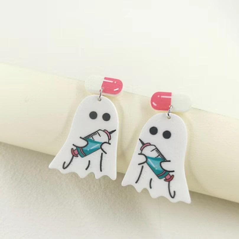 Ghost Earrings With Capsule💊