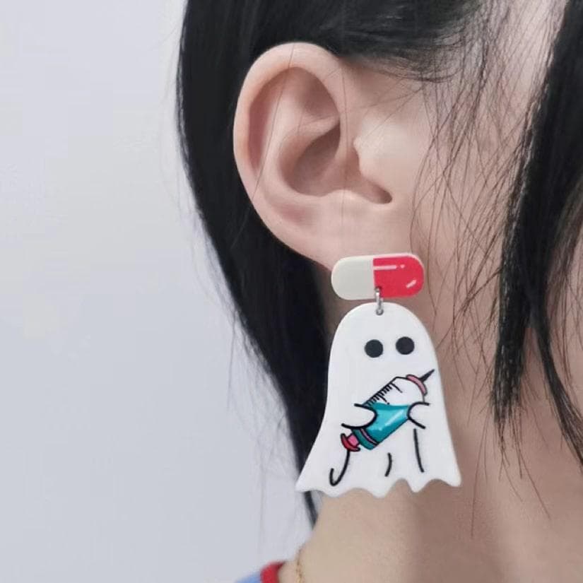 Ghost Earrings With Capsule💊