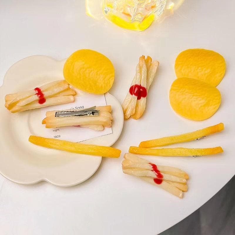 Chips Hair Clip With Ketchup