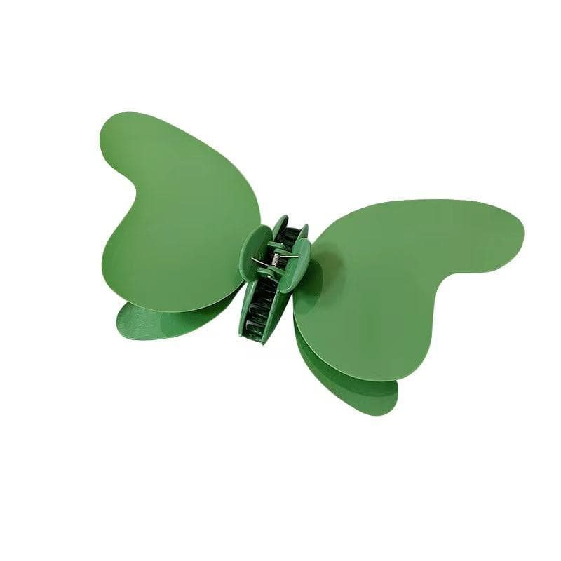 Huge Butterfly Hair Claw Within Apple Green