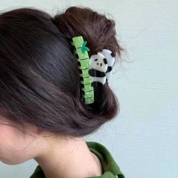 Panda Loves Bamboo Hair Claw