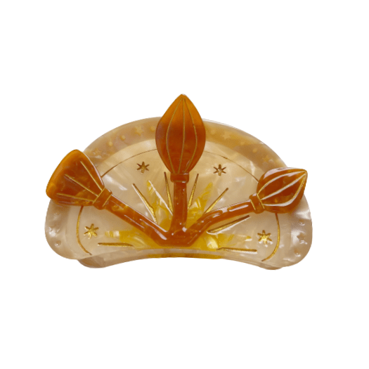 Golden-Brown Crown Hair Claw