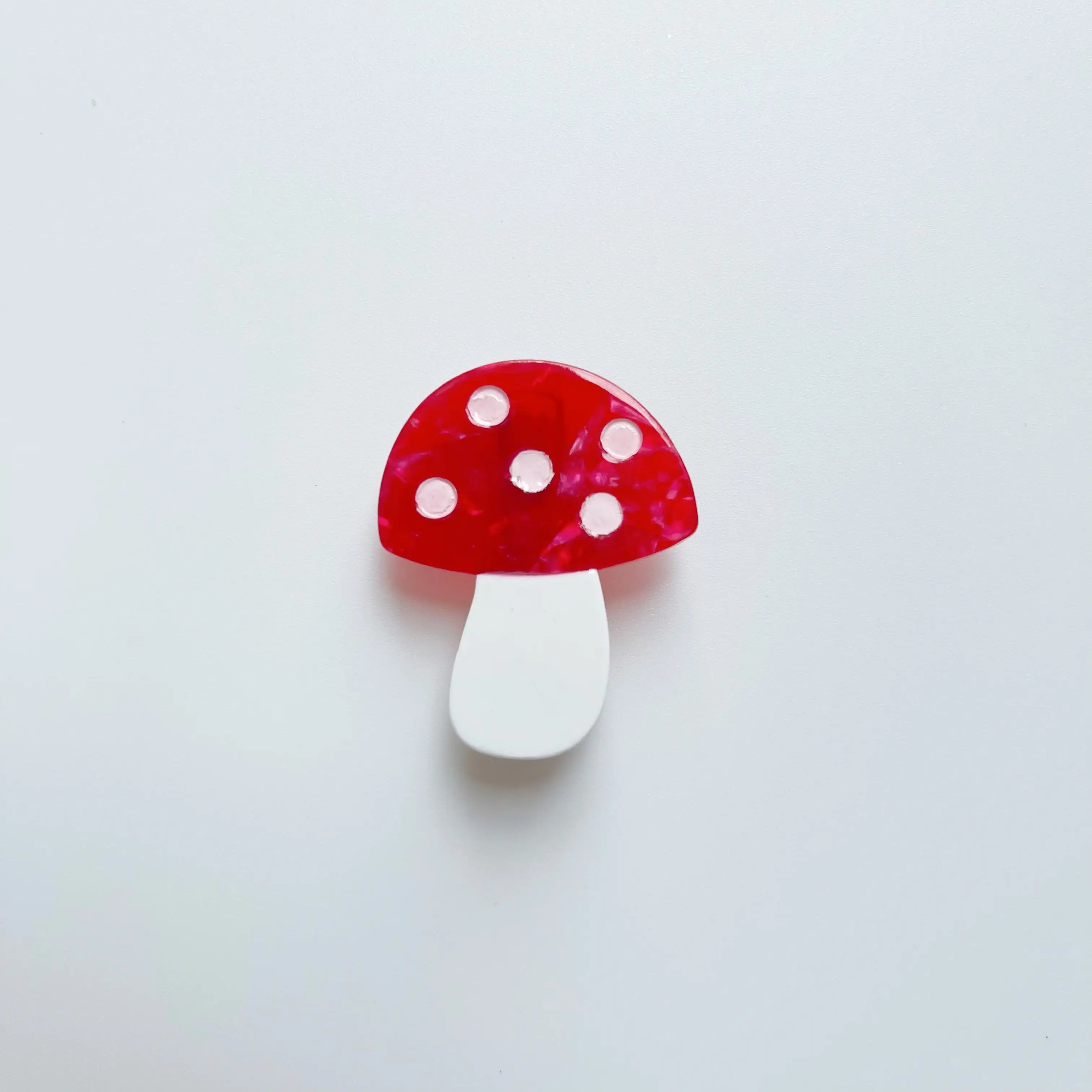 Red Mushroom Hair Clip