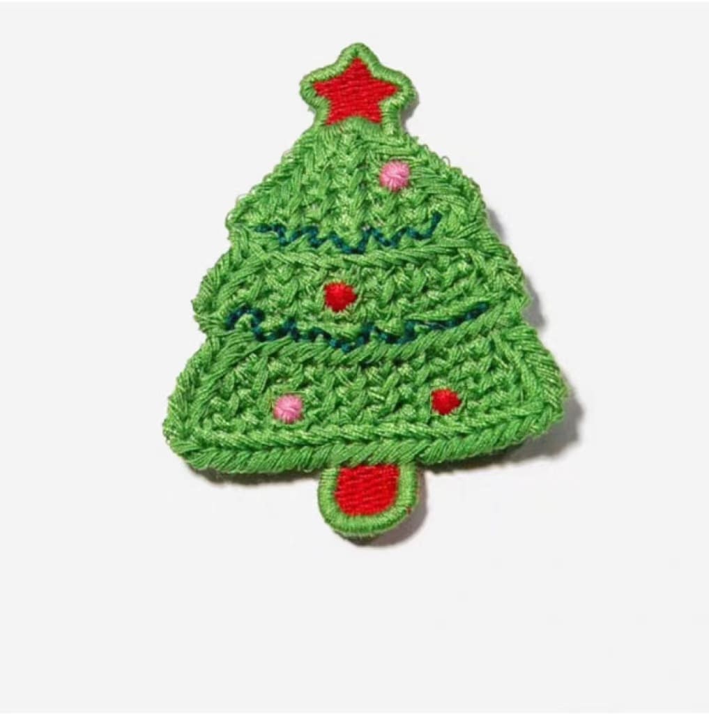 Christmas Tree Knitting Hair Clip