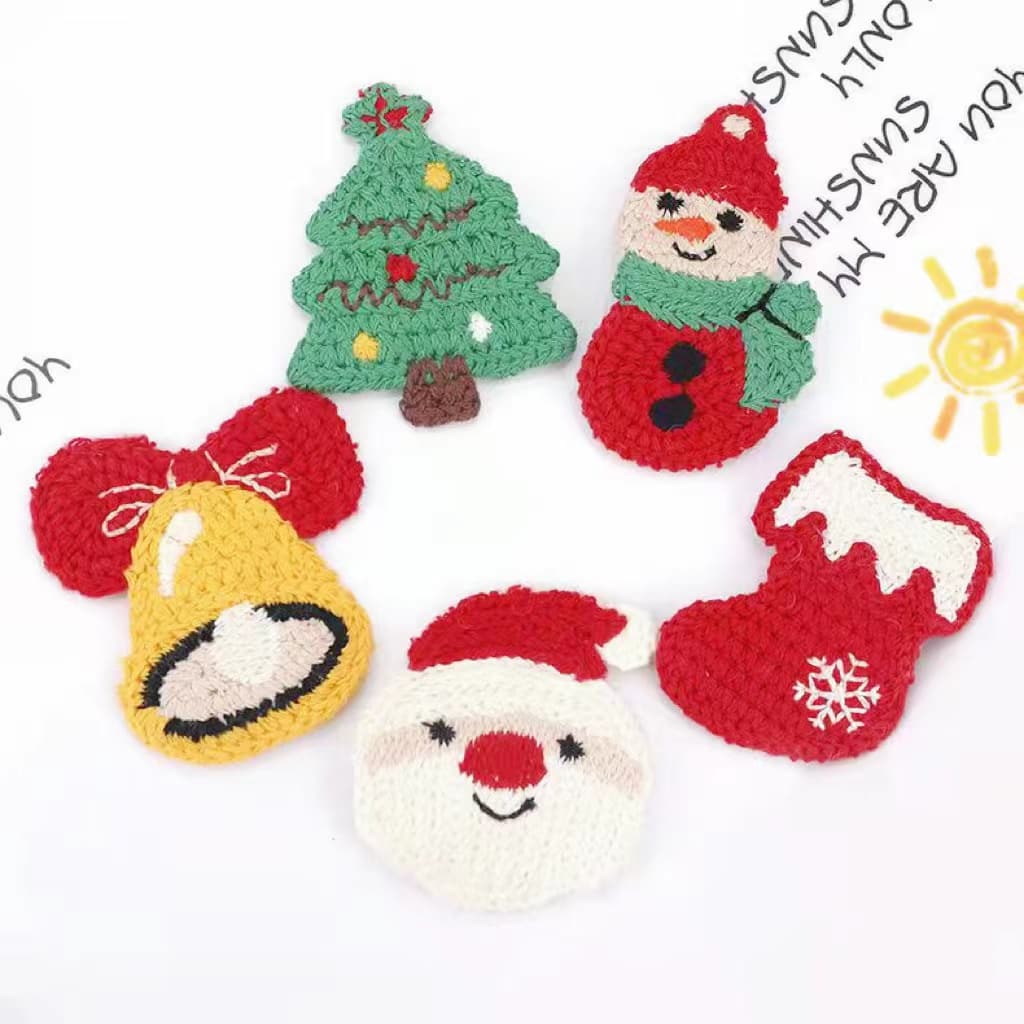 Red Snowman Knitting Hair Clip