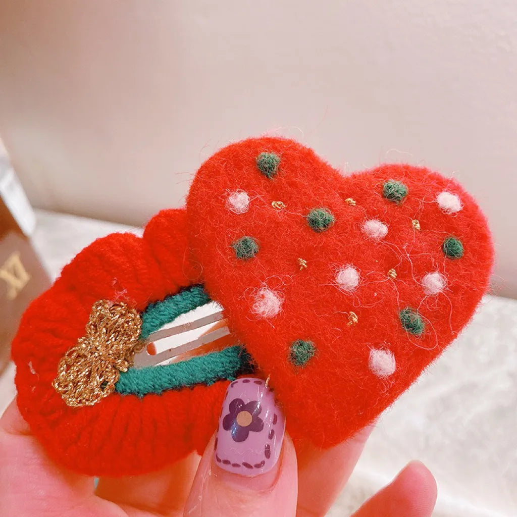 Crochet Hair Clip Within Heart