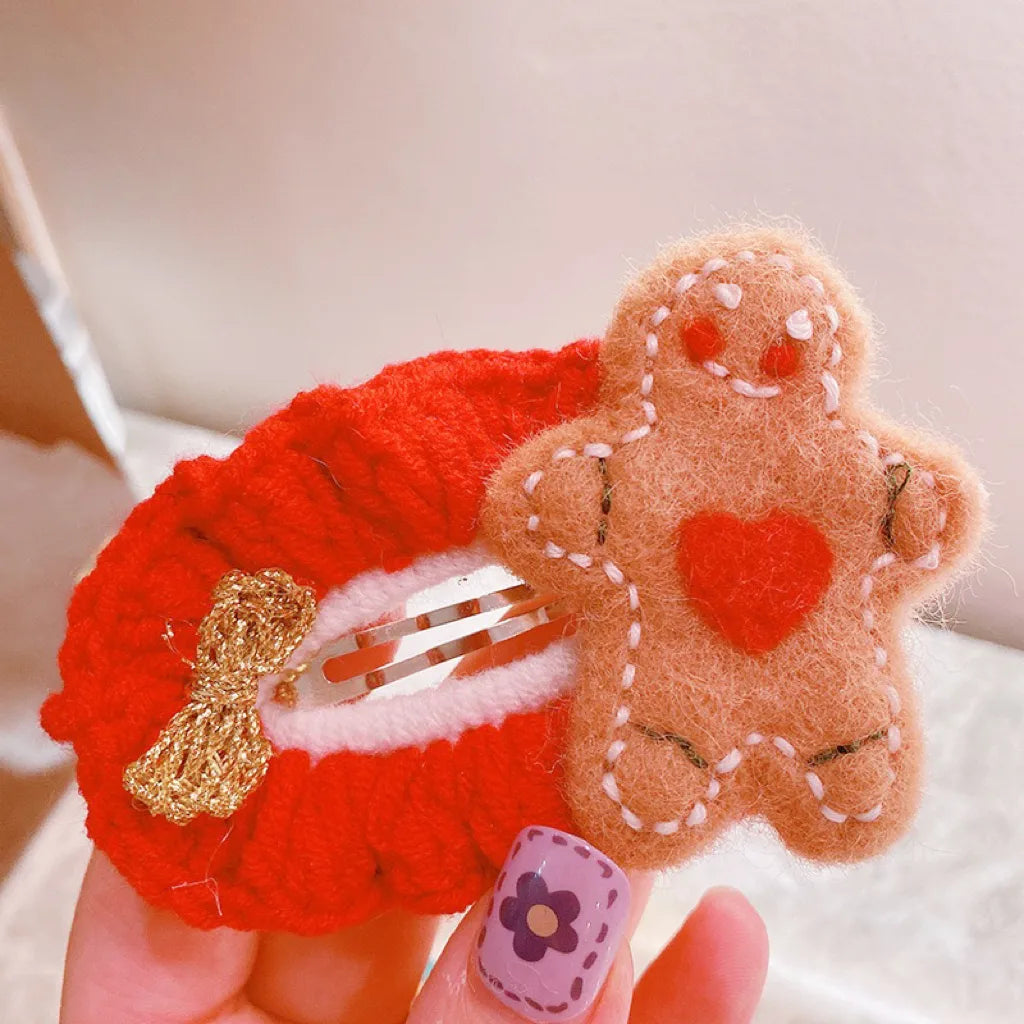 Crochet Hair Clip Within Ginger Bread