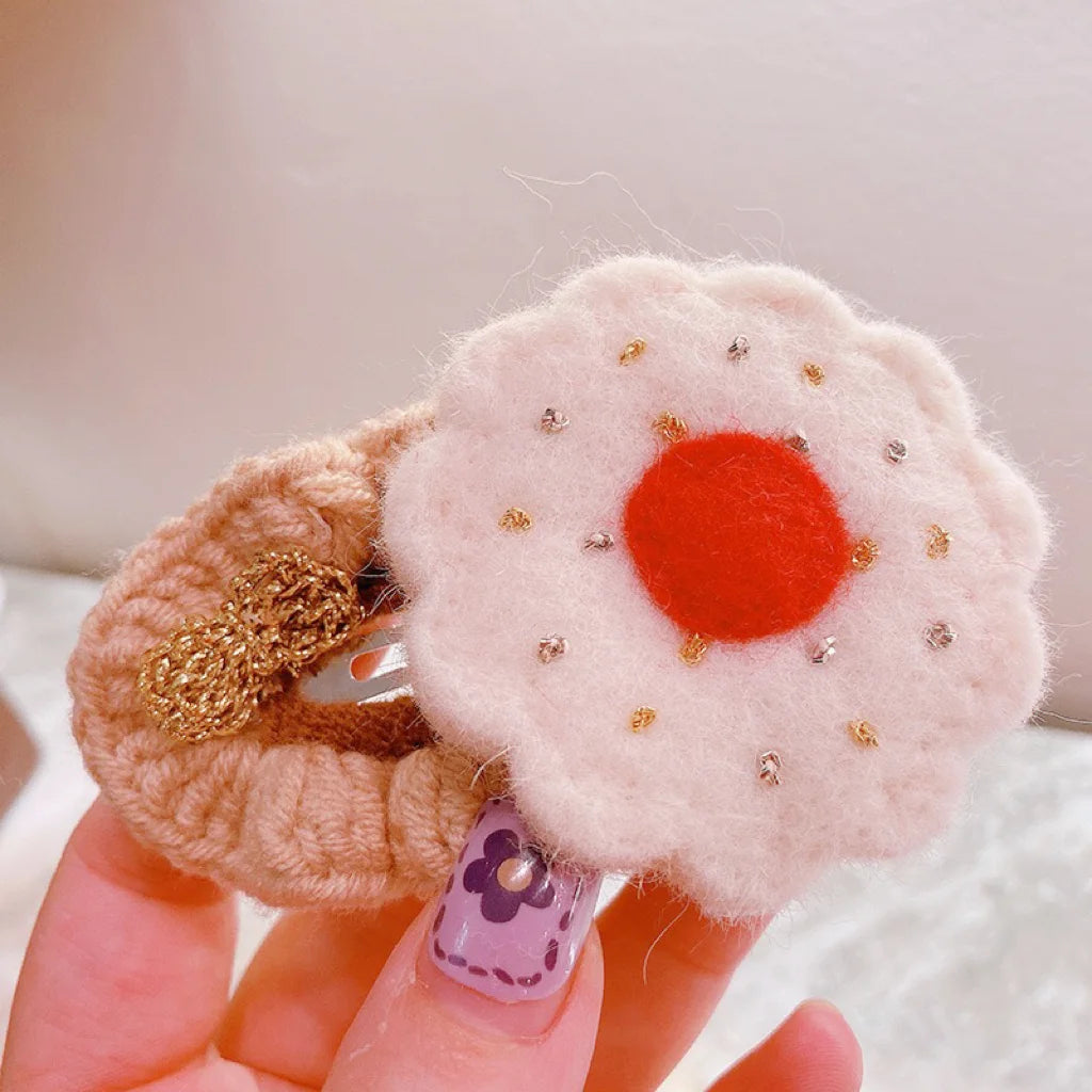 Crochet Hair Clip Within Cookie