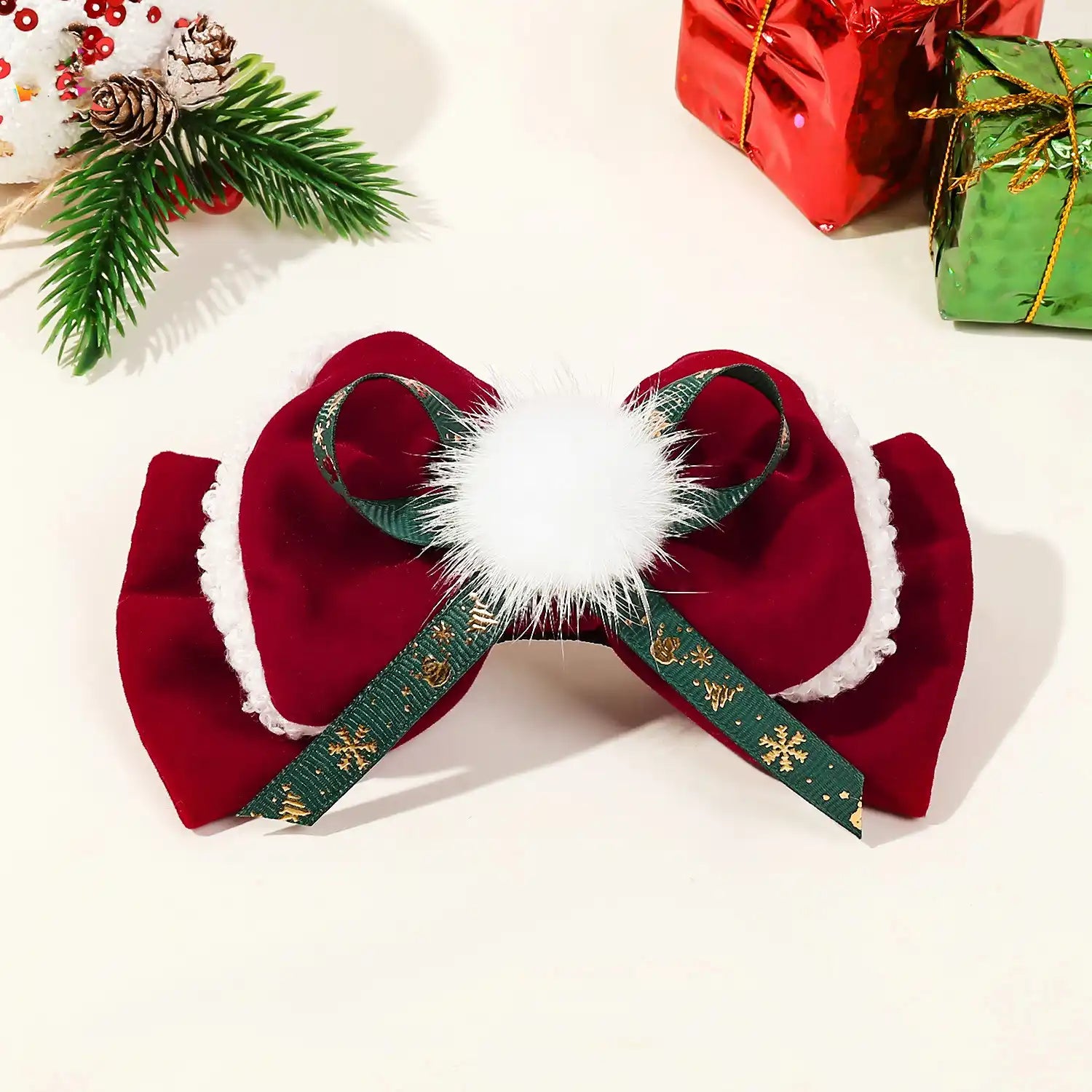 Red Velvet Bowknot Hair Clip