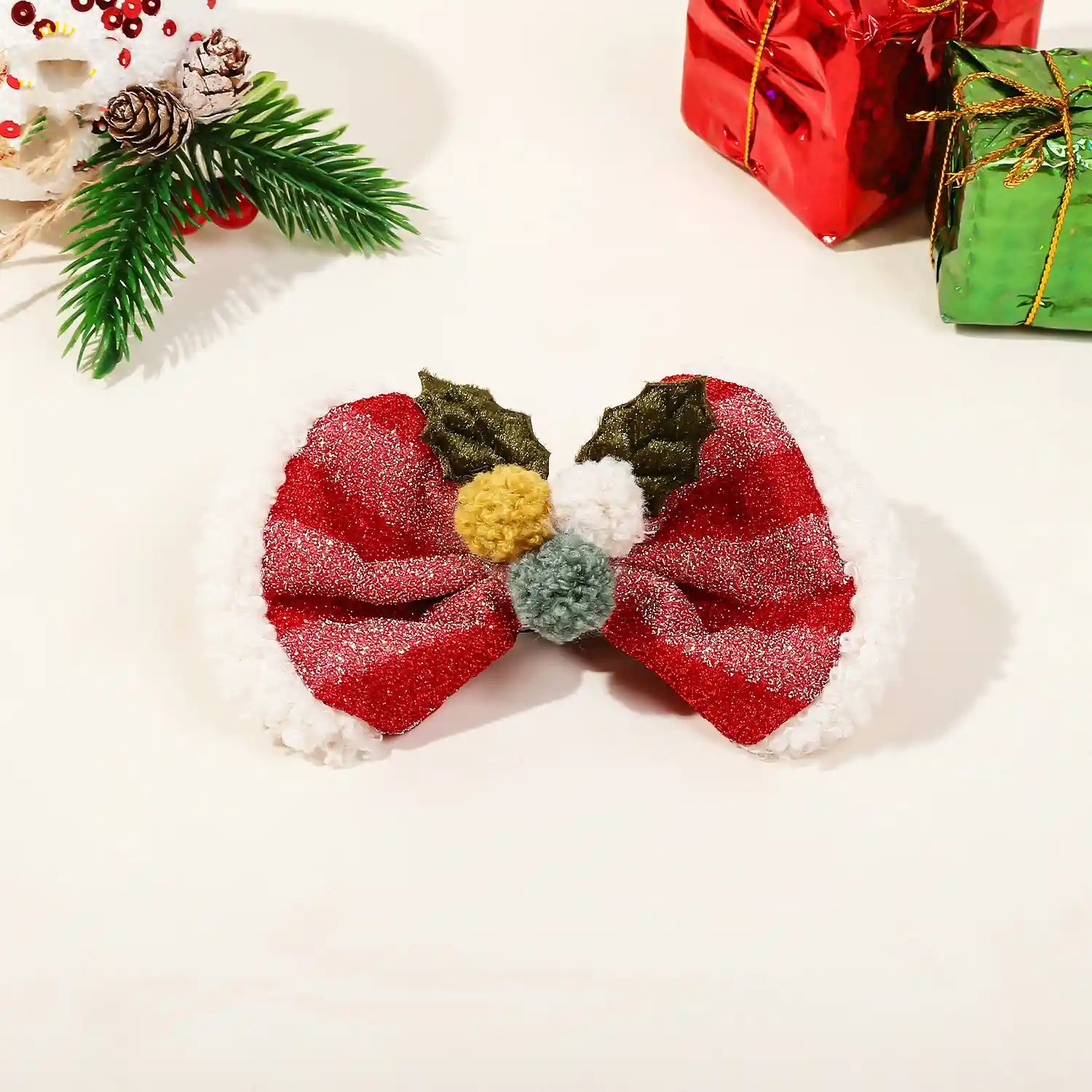 Christmas Bow Hair Clip