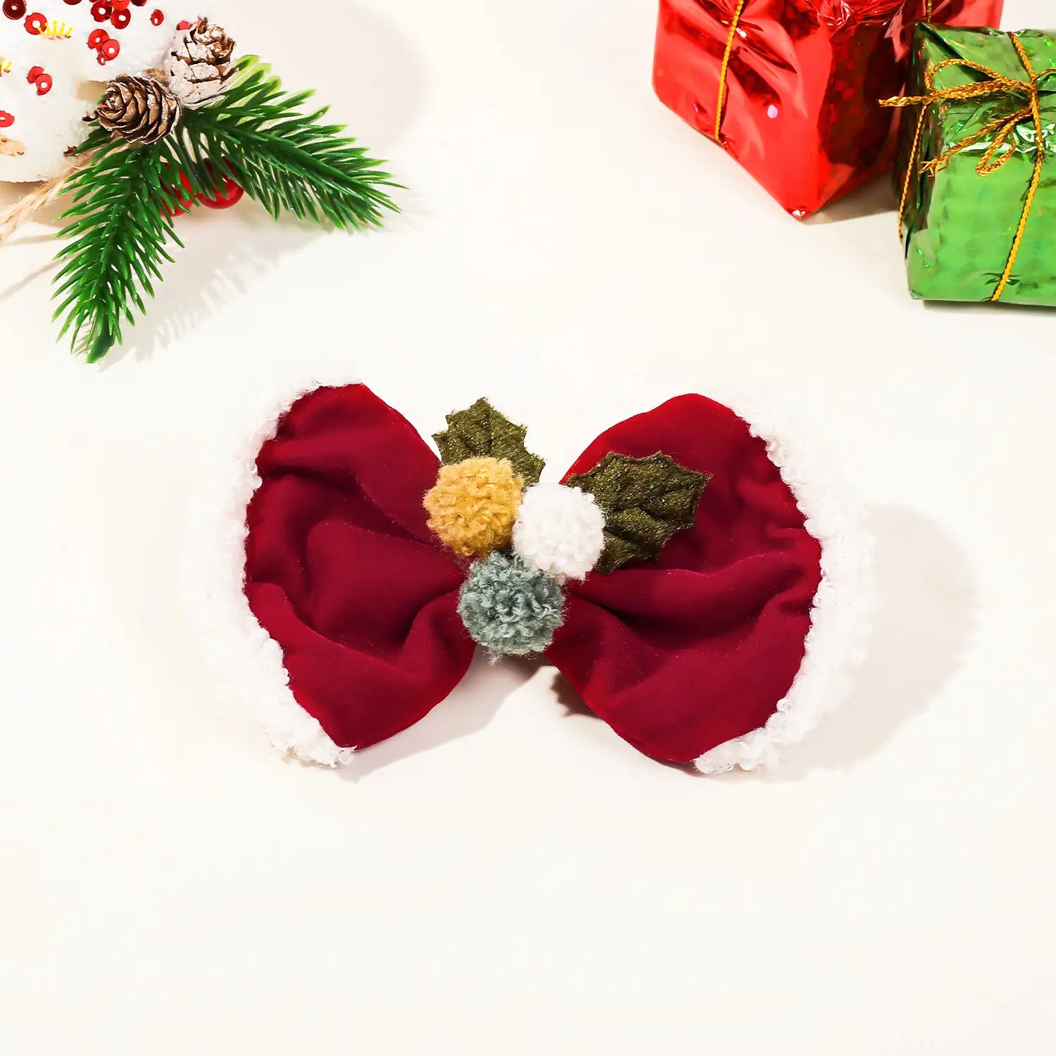 Christmas Bow Hair Clip