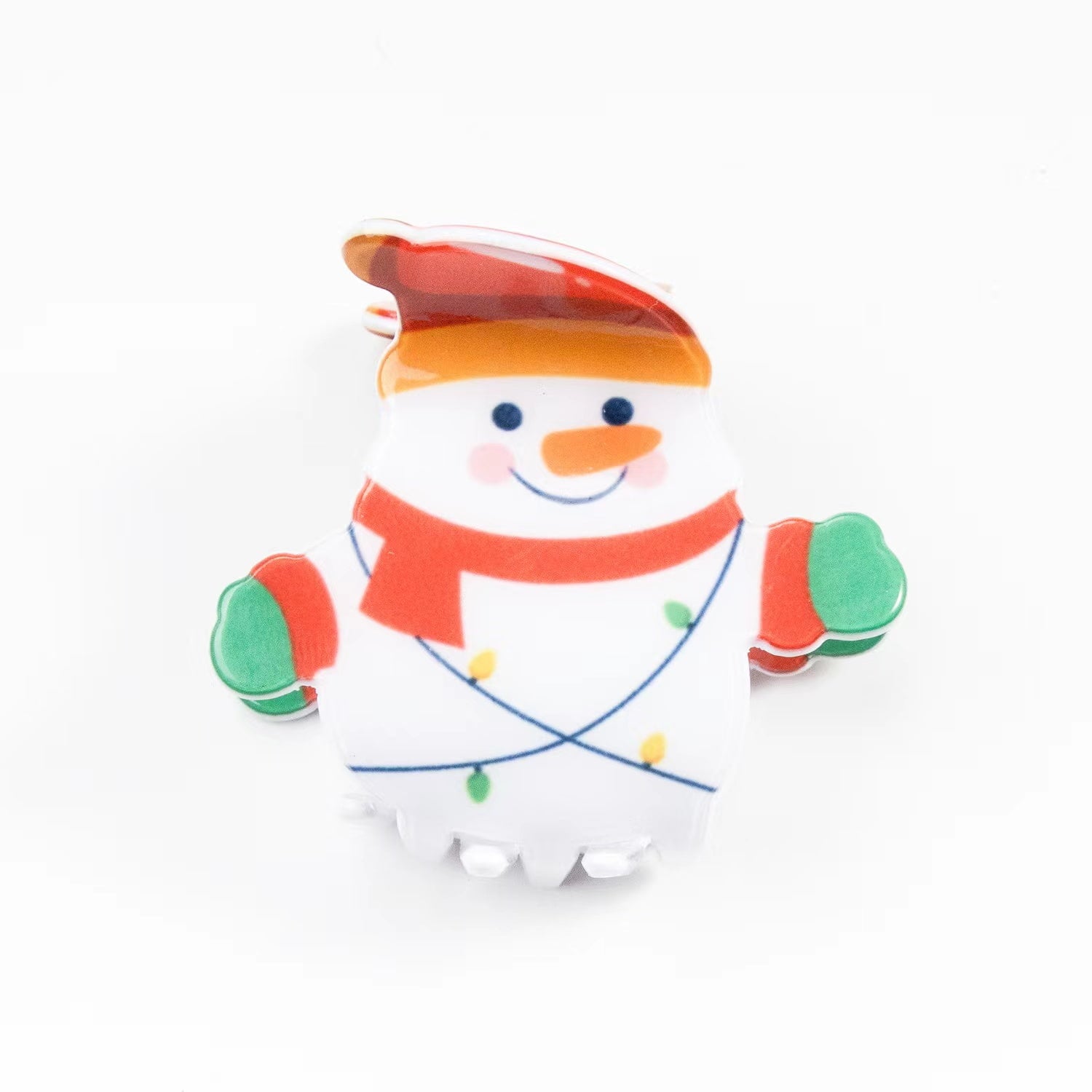 Smiling Snowman Hair Claw