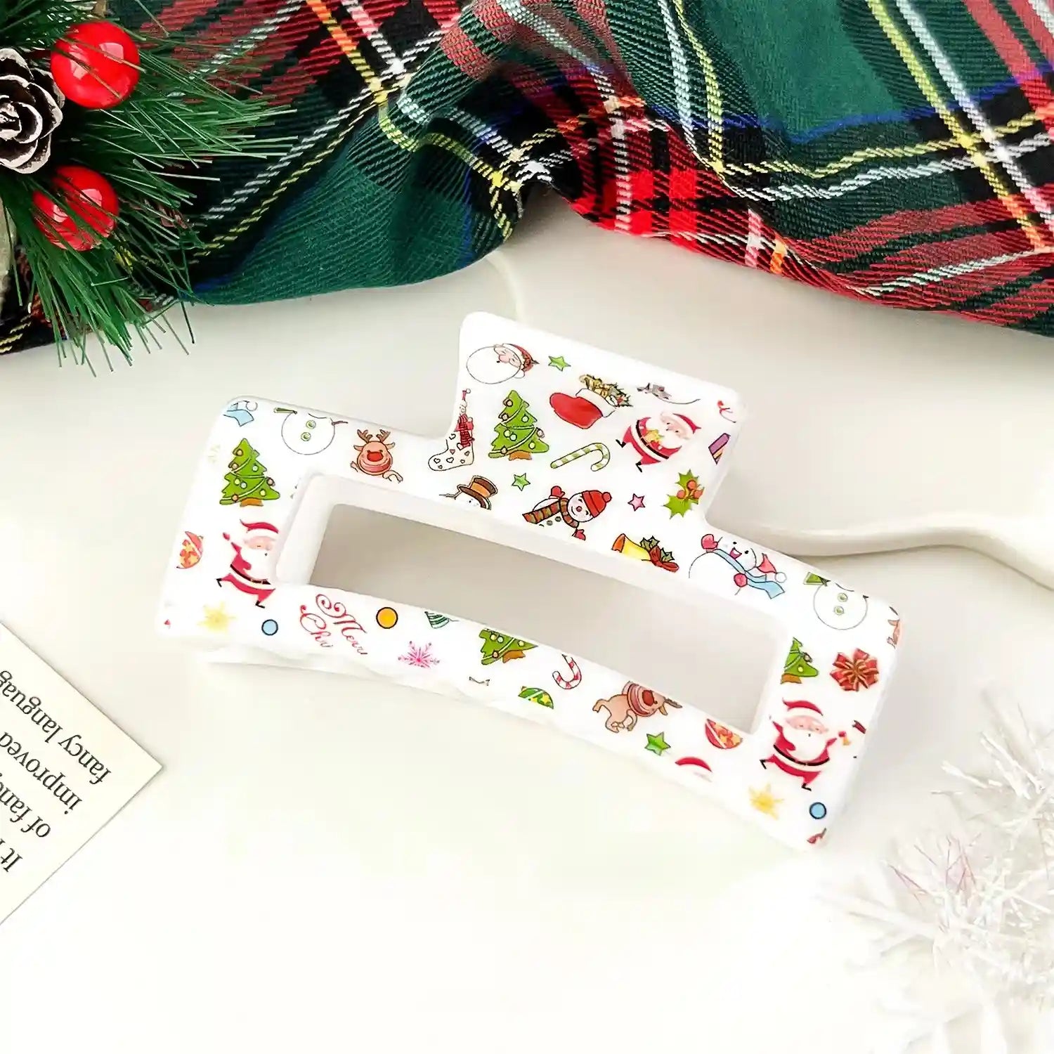 Christmas Patterns Hair Claw