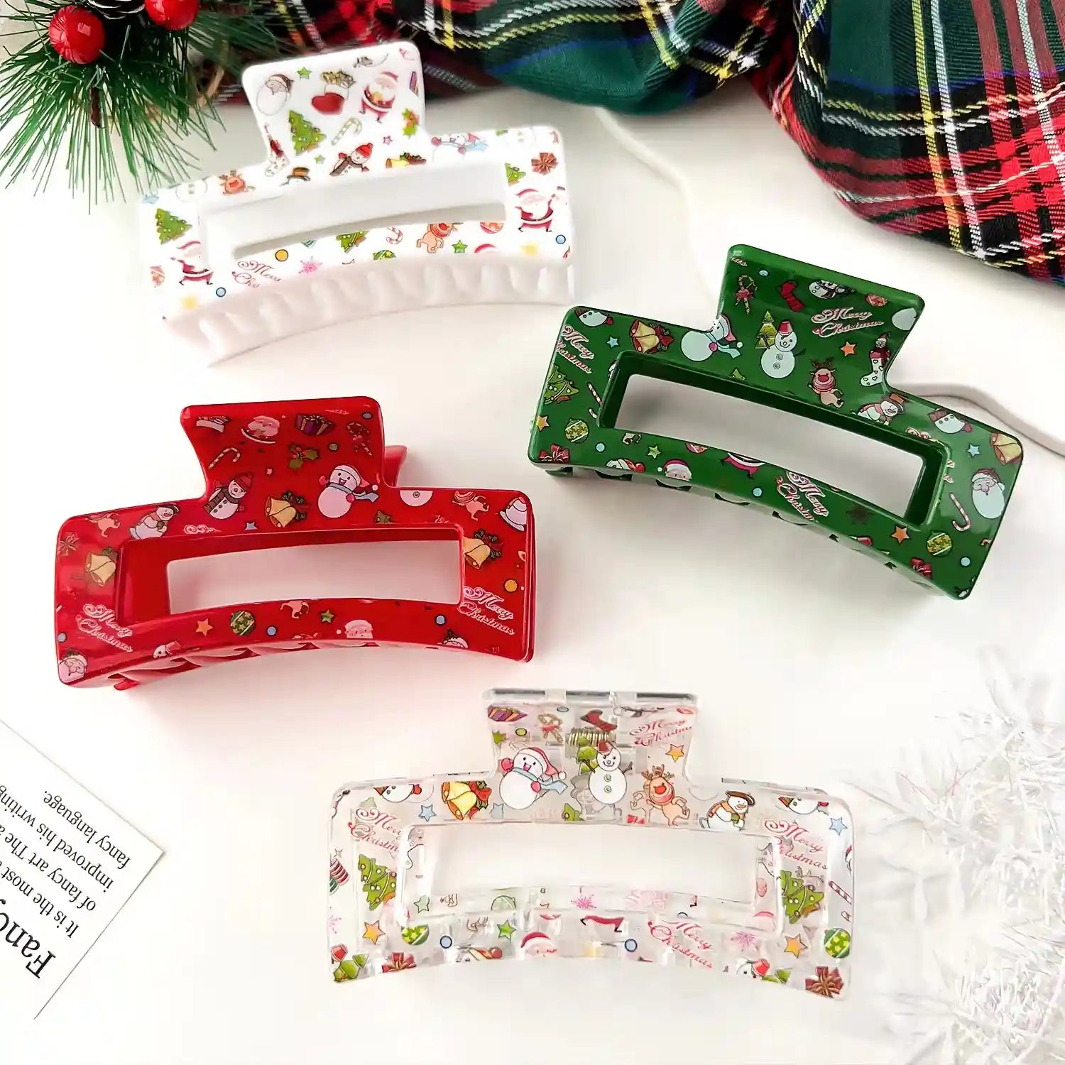 Christmas Patterns Hair Claw