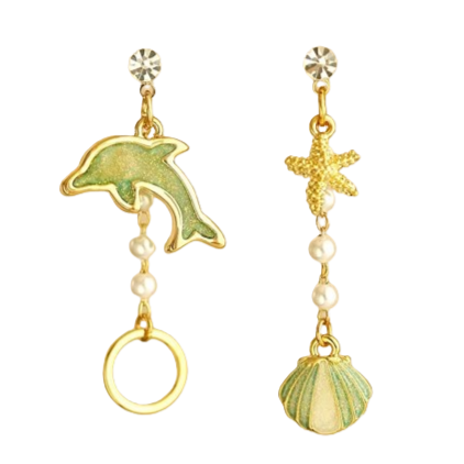 Ocean Of Fantasy Asymmetry Earrings