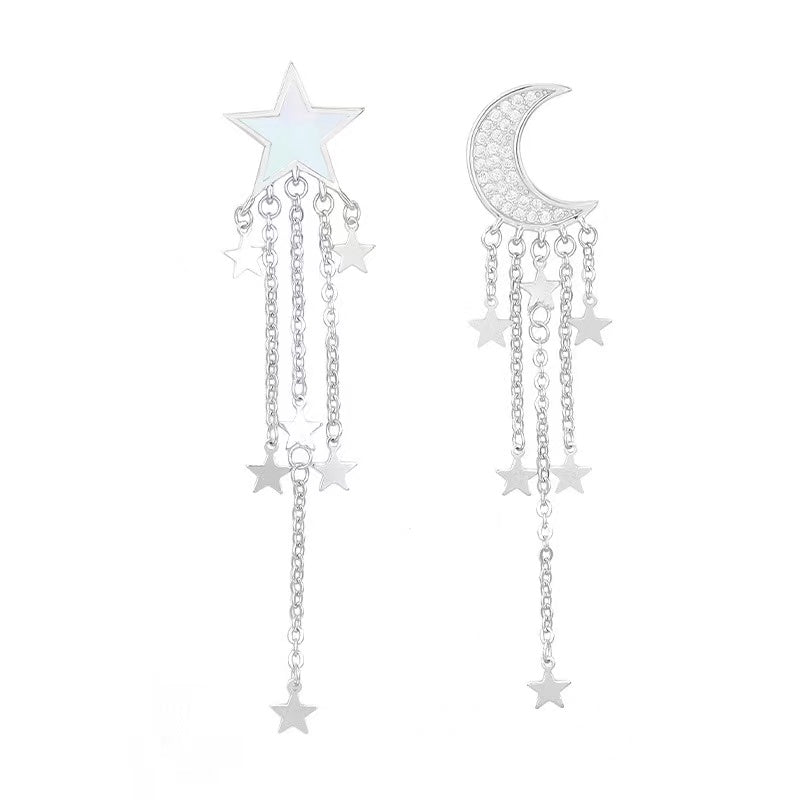 STAR-MOON Earrings In Silver